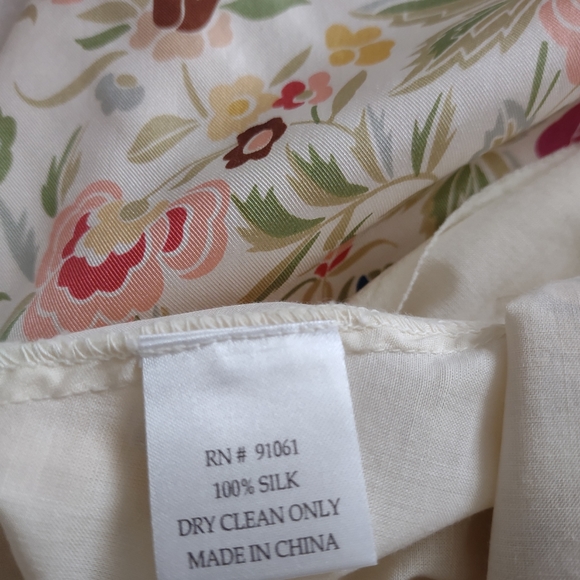 Biya Johnny Was silk vintage floral garden roses layered skirt - Picture 3 of 7